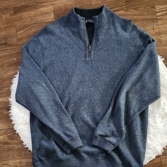 Daniel Cremieux Other - Daniel Cremieux Charcoal Quarter Zip-Up Sweater 100% Cotton Grown Man Attire